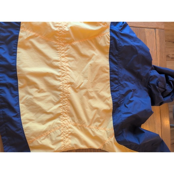 Sz XL Vintage Columbia Women's Blue and Yellow Hooded Lightweight Zip Up Jacket - Picture 12 of 12